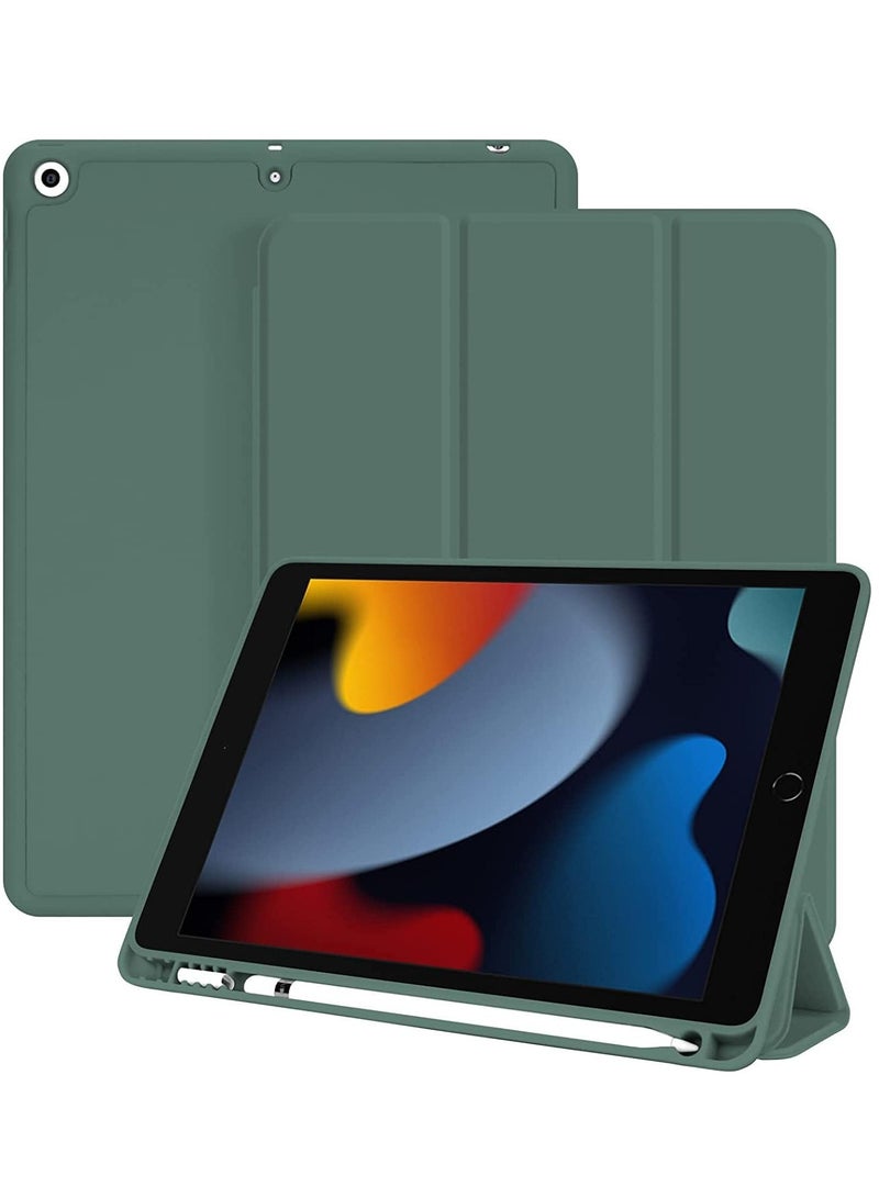 ELTRAZONE iPad 10.2 Case - Compatible with iPad 9th, 8th, and 7th Generation - Auto Wake & Sleep Cover with Pencil Holder (Green) - Image 1
