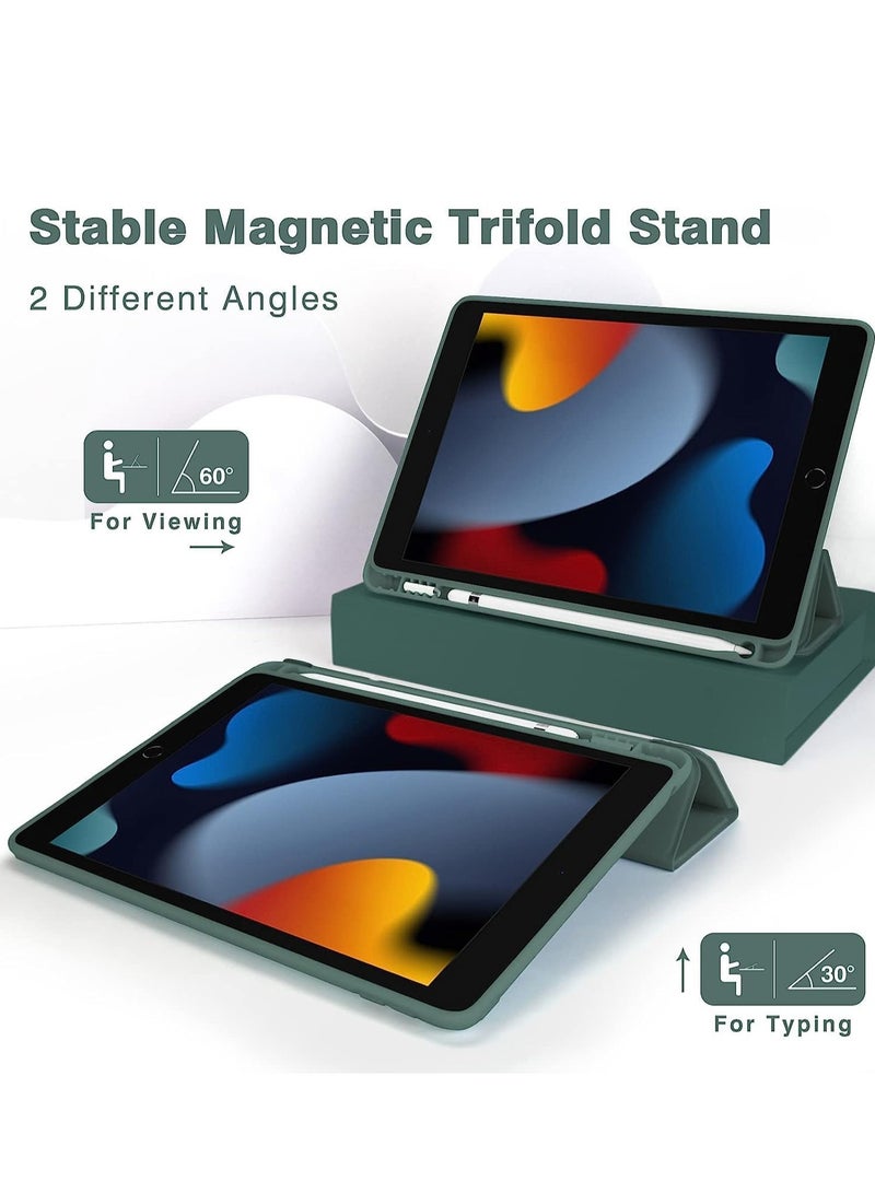 ELTRAZONE iPad 10.2 Case - Compatible with iPad 9th, 8th, and 7th Generation - Auto Wake & Sleep Cover with Pencil Holder (Green) - Image 4