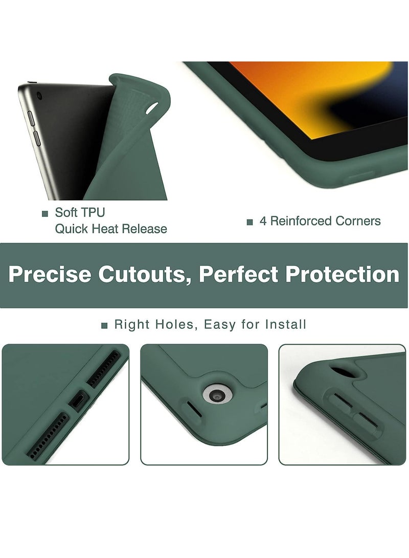 ELTRAZONE iPad 10.2 Case - Compatible with iPad 9th, 8th, and 7th Generation - Auto Wake & Sleep Cover with Pencil Holder (Green) - Image 5