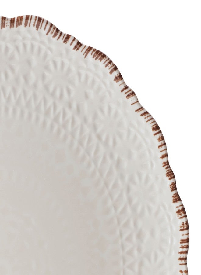 Pfaltzgraff Chateau 12 Piece Outdoor Melamine Dinnerware Set, Service for 4, White - Image 5