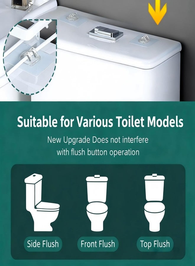 Aivralume Over The Toilet Storage Rack- Bathroom Organizer Shelf, 2-Tier Floating Shelves with Hooks, No-Drill, Toilet Paper Holder for Restroom Bathroom Vanity Kitchen (White, 1 Tier) - Image 5