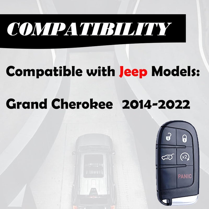MechanMagic Key Fob Replacement Compatible for Jeep Grand Cherokee 2014-2021 Proximity Smart Key Car Keyless Entry Remote Control Remote Start M3N-40821302 68143505AC 68143505AA - Image 2