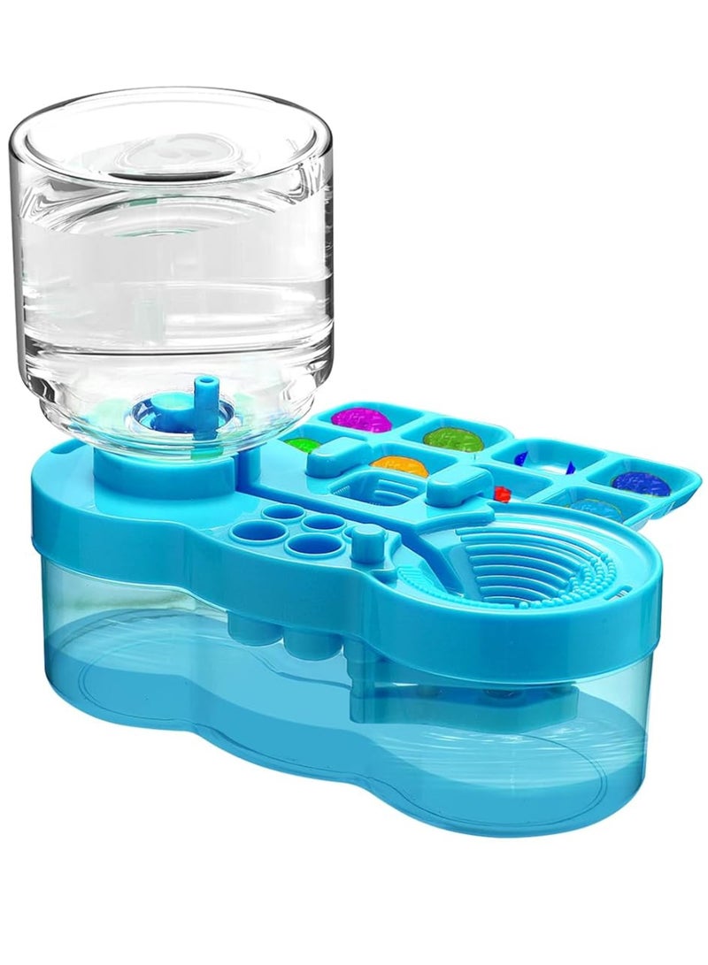 ZISH High Performance Brush Cleaner – Multifunctional Automatic Paint Brush Washer with Water Dispenser, Palette & Brush Holder Perfect for Kids, Beginners & Professional Artists, 2025 Upgraded Model - Image 1