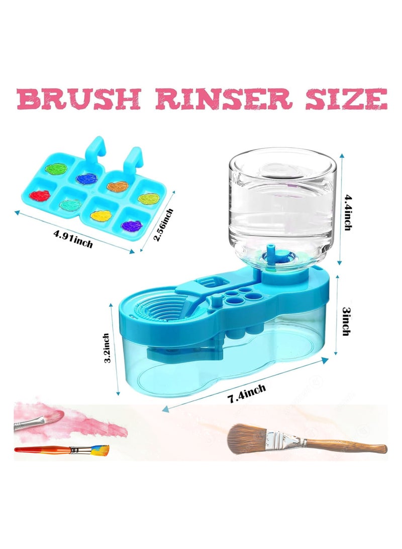 ZISH High Performance Brush Cleaner – Multifunctional Automatic Paint Brush Washer with Water Dispenser, Palette & Brush Holder Perfect for Kids, Beginners & Professional Artists, 2025 Upgraded Model - Image 5