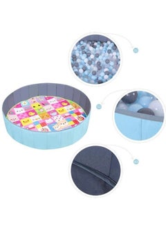 Reelyo Foldable Double Layer Oxford Cloth Kids Ball Pit, Play Ball Pool with Storage Bag (Balls Not Included) Playpen for Baby Toddlers  Baby Ball Pool, Folding Portable Ball Pool, Double Oxford Cloth, Children's Outdoor Indoor Play Pool Blue  - Image 2