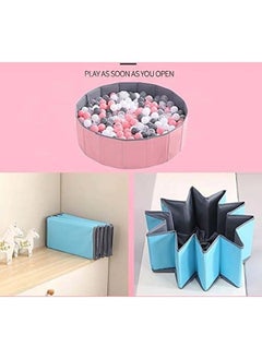 Reelyo Foldable Double Layer Oxford Cloth Kids Ball Pit, Play Ball Pool with Storage Bag (Balls Not Included) Playpen for Baby Toddlers  Baby Ball Pool, Folding Portable Ball Pool, Double Oxford Cloth, Children's Outdoor Indoor Play Pool Blue  - Image 4
