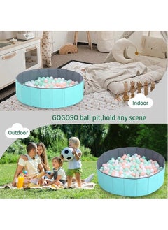 Reelyo Foldable Double Layer Oxford Cloth Kids Ball Pit, Play Ball Pool with Storage Bag (Balls Not Included) Playpen for Baby Toddlers  Baby Ball Pool, Folding Portable Ball Pool, Double Oxford Cloth, Children's Outdoor Indoor Play Pool Blue  - Image 5