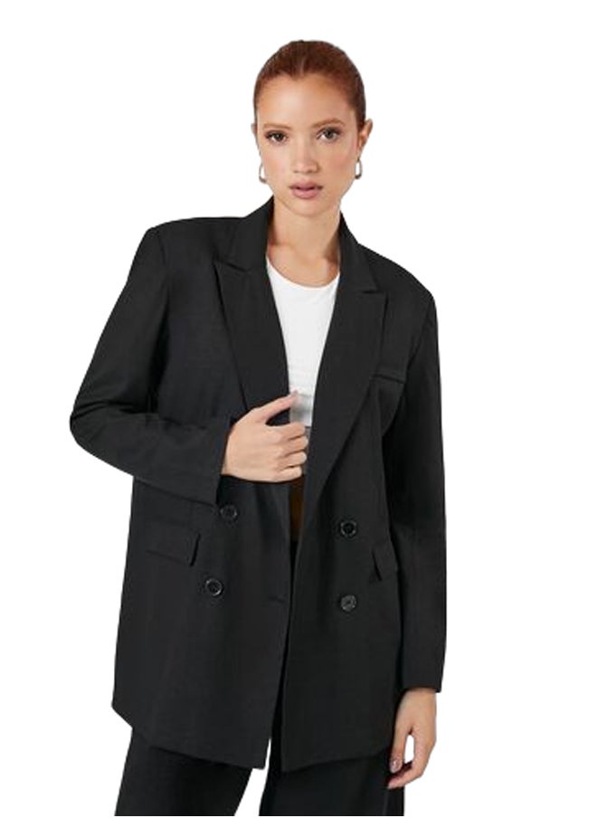 FOREVER 21 Double-Breasted Notched Blazer  - Image 1