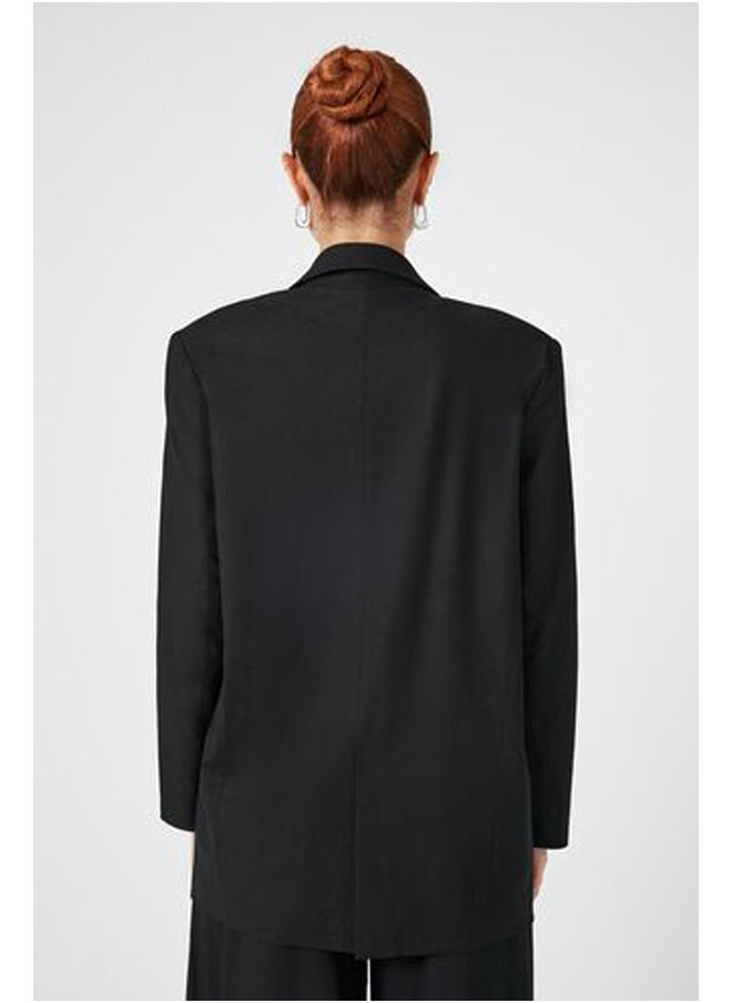 FOREVER 21 Double-Breasted Notched Blazer  - Image 3