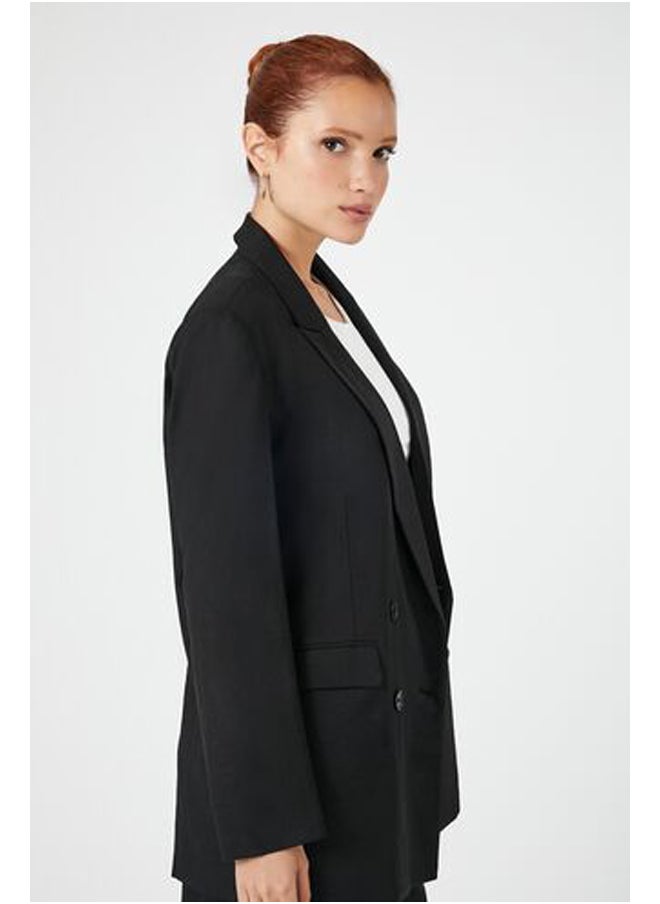 FOREVER 21 Double-Breasted Notched Blazer  - Image 2