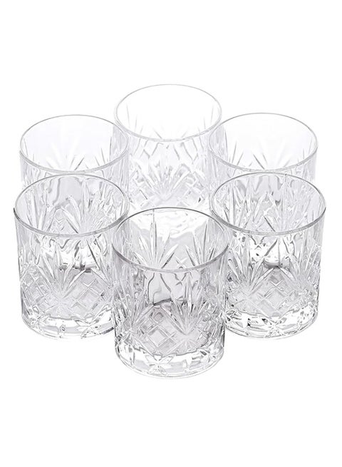 Italian Premium Old Fashioned Crystal  Glass Set 4, ( 225 ML )