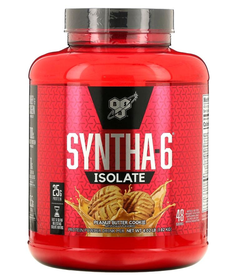 BSN Syntha-6® Isolate Protein Powder Drink Mix Peanut Butter Cookie 4.02 lb (1.82 kg)