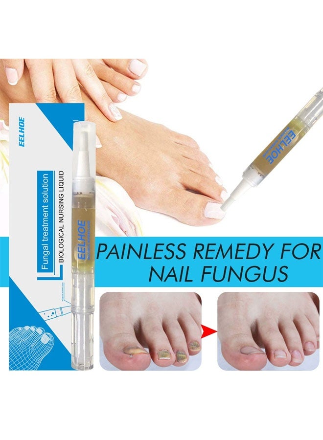 إيلهو محلول علاج فطري، قلم تصليح أظافر مضاد للفطريات، سائل عناية بفطريات الأظافر للعناية اليومية باليدين والقدمين، يرطب وينعم الأظافر السميكة، يصلح تلف الأظافر، 3 مل - Image 2
