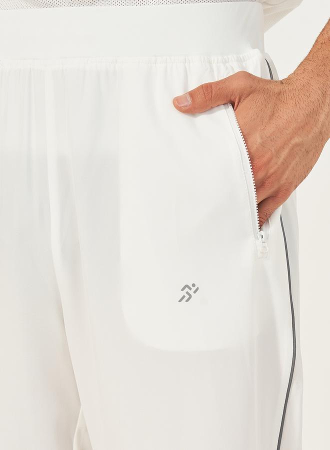 Styli 4-Way Stretch Woven Cargo Fit Training Track Pants with Contrast Piping Detail  - Image 3
