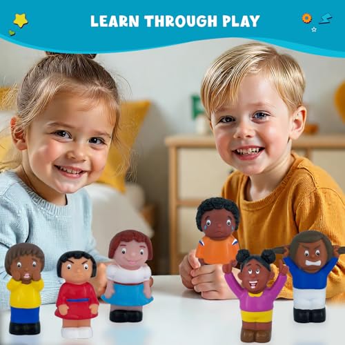 Get Ready Kids Multicultural Emotions Figurines - 8-Piece Friends with Feelings Toy Set for Kids 5.5" - Educational Diversity Emotion Figures for Preschool Learning, Autism Therapy & Social Skills - Image 4