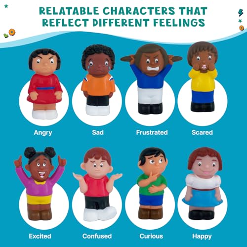 Get Ready Kids Multicultural Emotions Figurines - 8-Piece Friends with Feelings Toy Set for Kids 5.5" - Educational Diversity Emotion Figures for Preschool Learning, Autism Therapy & Social Skills - Image 5