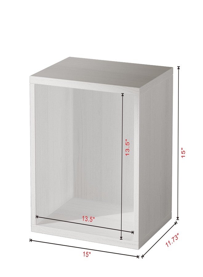 FUSUNBAO Magic DIY Cube Storage Organizer Stackable Cubes for Home Books Clothes Toy-Modular Cubby Storage System-Office Cubical-Bookcase Closet (French Oak,Drawer Cube) - Image 2
