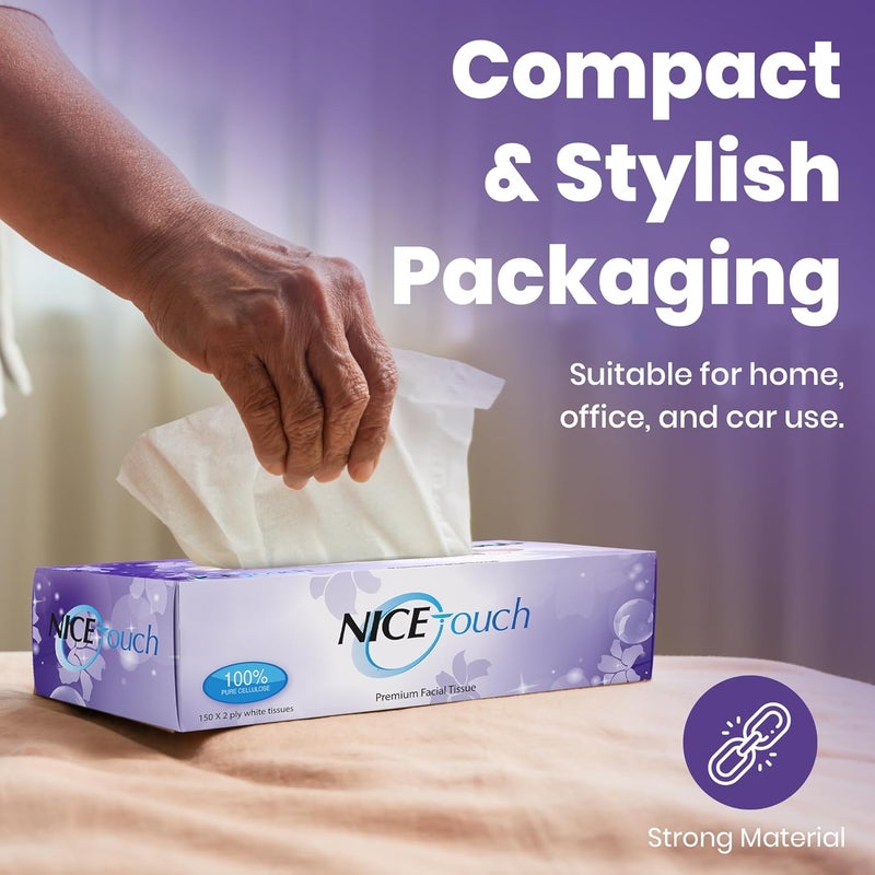 NICE Touch علبة مناديل وجه نice Touch مزدوجة الطبقة - عبوة من 10 - Image 5