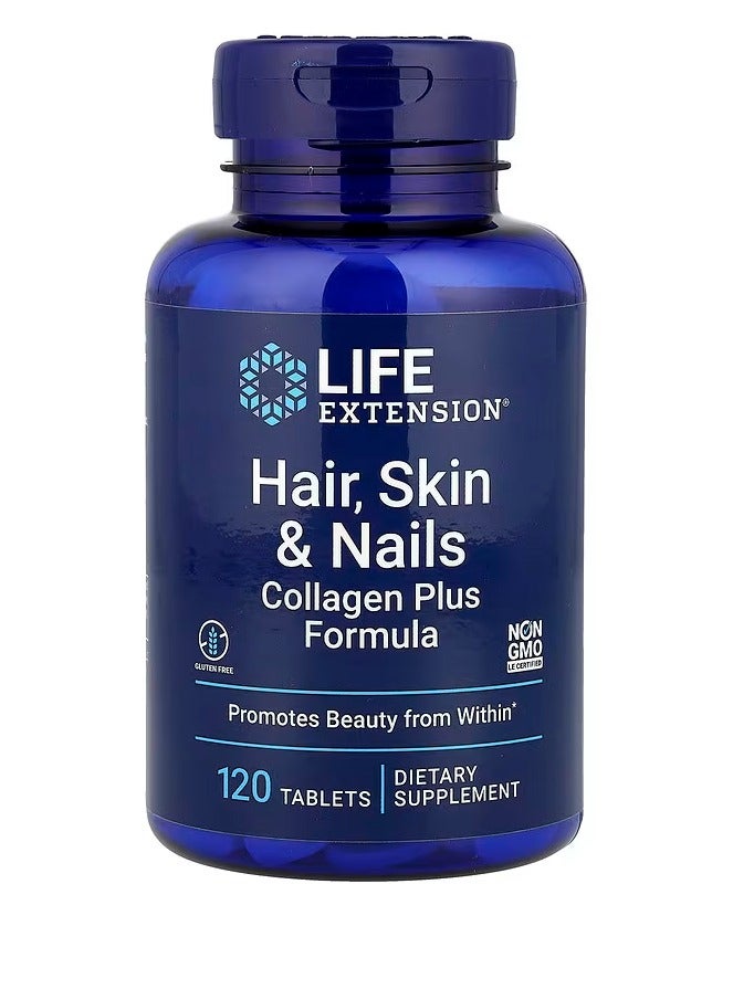 لايف إكستنشن تركيبة الكولاجين الفائق المعزز للشعر والبشرة والأظافر 120 قرصًا