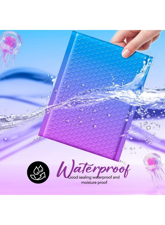 Fuxury Fuxury Cute Design Bubble Mailers 6x10" 100 Pack Opaque Padded Envelopes Self Seal Pattern Bubble Shipping Envelopes for Mailing Jewelry Makeup Cards #0 Thick Bubble Padded Mailer BluePurple - Image 5