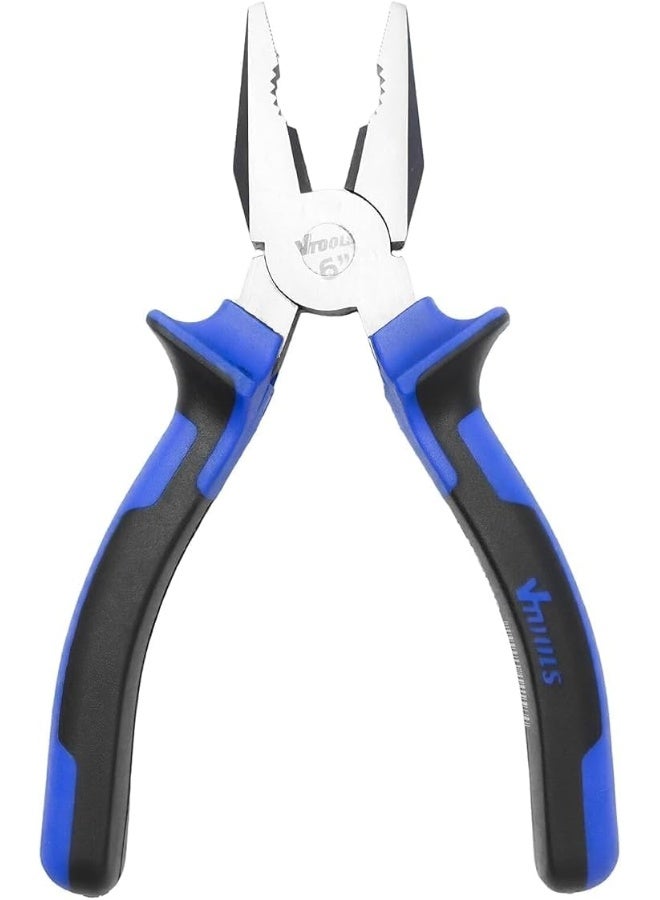 VTOOLS كماشة مركبة 6 إنش بتشطيب مصقول بالأسود - Image 2