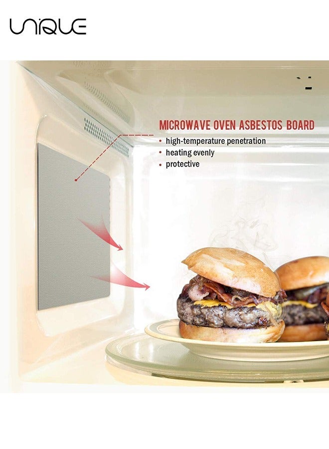 يونيك أغطية الدليل الموجي للميكروويف ، 4 قطع يغطي دليل موجة الميكا العالمي صفائح ألواح الميكا جزء إصلاح فرن الميكروويف لجميع أفران الميكروويف أو الأجهزة المنزلية الأخرى ، مقطعة حسب الحجم ، 13 × 13 سم - Image 5