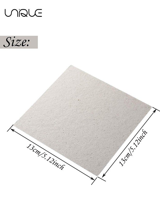 يونيك أغطية الدليل الموجي للميكروويف ، 4 قطع يغطي دليل موجة الميكا العالمي صفائح ألواح الميكا جزء إصلاح فرن الميكروويف لجميع أفران الميكروويف أو الأجهزة المنزلية الأخرى ، مقطعة حسب الحجم ، 13 × 13 سم - Image 2