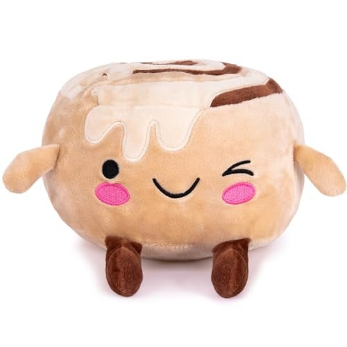 ArtCreativity Kawaii Cinnamon Roll Stuffed Animal 1 PC Cute Food Plushie 9 Inch Cinnamon Plush with Plush Fabric and Soft Filling Small Plushies for Kids Foods Stuffed Animals for Toddlers - Image 1