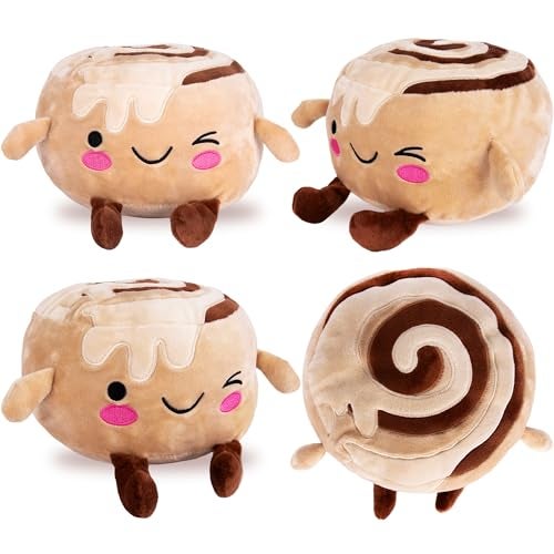 ArtCreativity Kawaii Cinnamon Roll Stuffed Animal 1 PC Cute Food Plushie 9 Inch Cinnamon Plush with Plush Fabric and Soft Filling Small Plushies for Kids Foods Stuffed Animals for Toddlers - Image 5