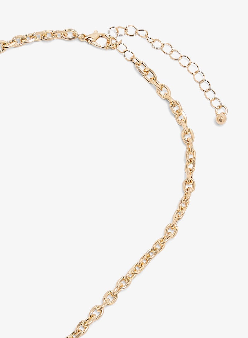 ELLA Gold Detail Necklace With Charms - Image 4