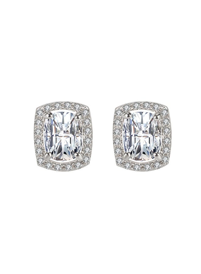 KUYING Temperament Inlaid Diamond Gemston Crystal Earrings With Hooks And Studs 