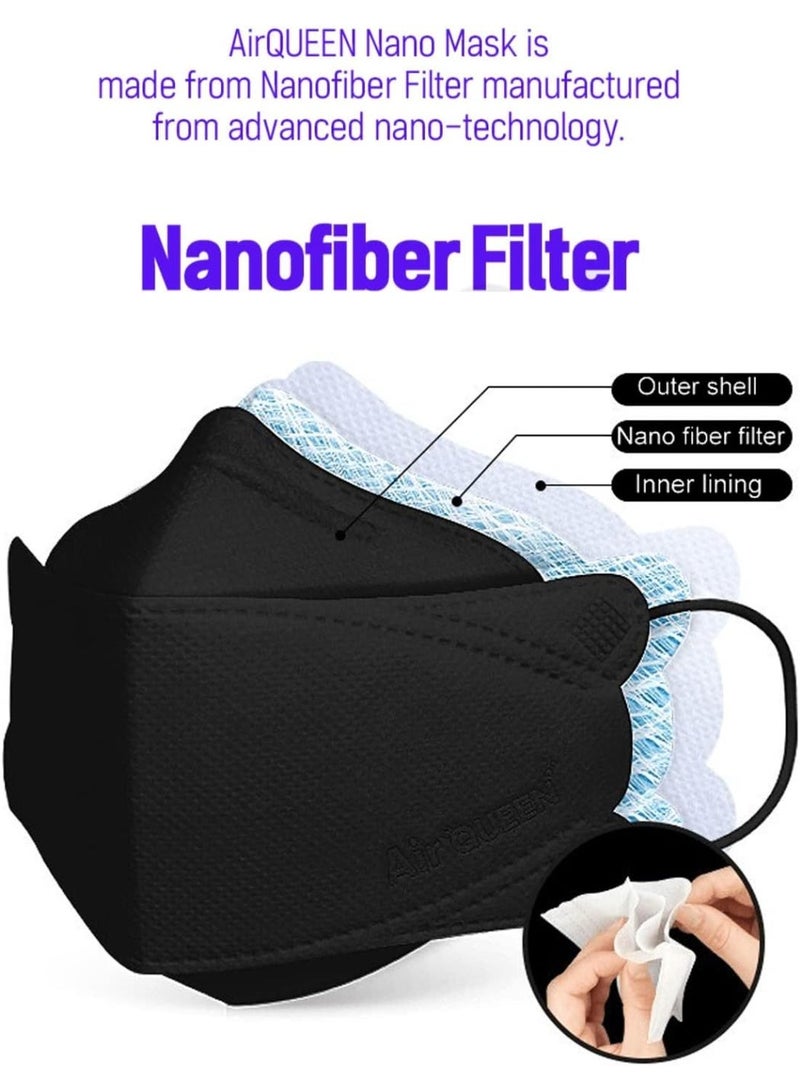 Air QUEEN Pack Of 5 Air Queen Nanofiber Filter face mask Korean Nano Face Mask - Image 5