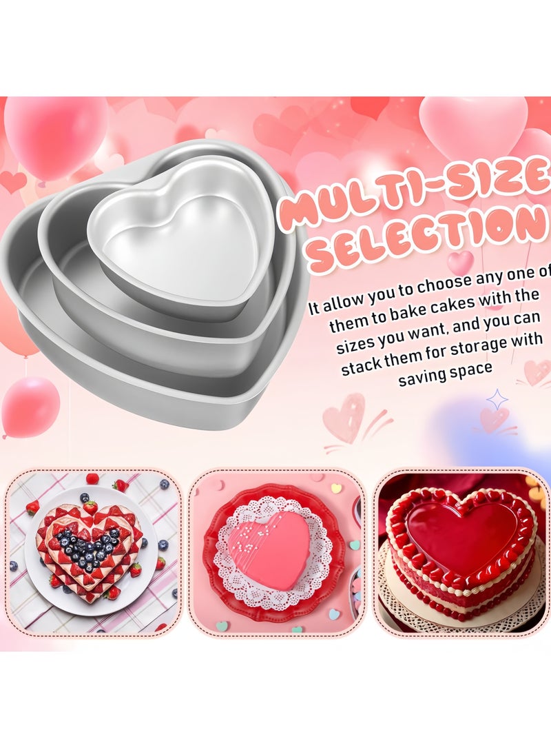 قالب كيك على شكل قلب 4 بوصات / 6 بوصات / 8 بوصات من الفولاذ المقاوم للصدأ قالب كيك على شكل قلب قالب كيك الجبن لعيد الحب أدوات خبز مريحة لحفلات الزفاف - Image 4