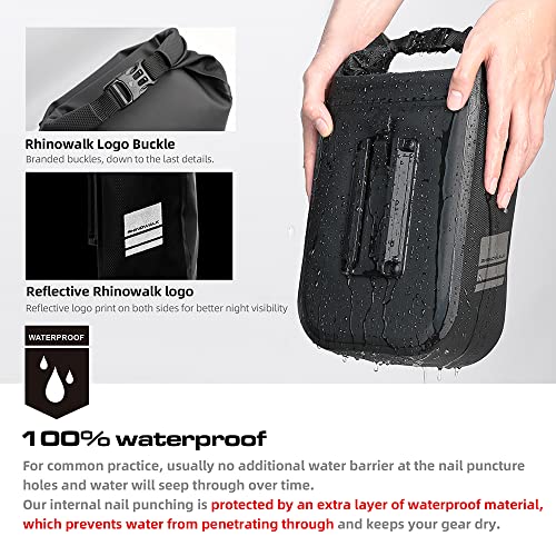 Rhinowalk Bike front fork Waterproof bag Bike Pannier Bag Saddle Bag Fork Bag Rack Bicycle Bag Shoulder Bag 4L for E-Scooter Mountain Bike Accessories -Black - Image 4