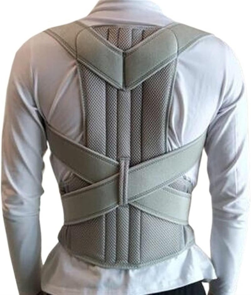 43cm*2pcs Alloy bar Corrector Scoliosis Back Brace Spine Corset Shoulder Therapy Support Poor Correction Belt(Silver,S) - Image 1