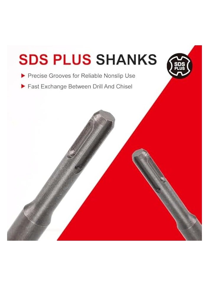 PROMASS Chisel Set for Rotary Hammer Drills, 3PC Concrete Masonry Drill Bit Set, Includes Point, Flat, and Scaling Chisels, 40CR Steel Bits for Masonry, Concrete, Tile Removal, with Storage Case  - Image 4