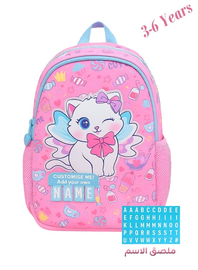 Riolio Preschool and Kindergarten Girls Backpack â€“ Cute Cat and Bunny Design - Image 1