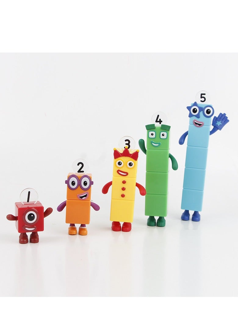Friends One to Five Figures, Cartoon Action Figure Set Toy Figures  Play Figure Playsets  Small Figurines for Kids, Number Toys  Math Toys Stocking Stuffers for Kids 3-5  - Image 1