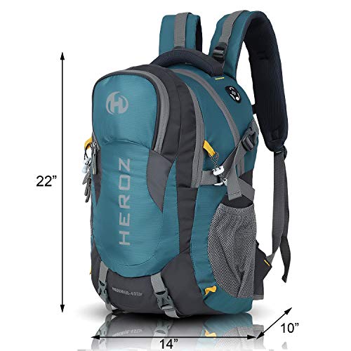HEROZ Hammer Unisex Nylon 45 L Travel Laptop Backpack Water Resistant Slim Durable Fits Up to 17.3 Inch Laptop Notebook (ALL) (Grey & A. Blue 212) - Image 5