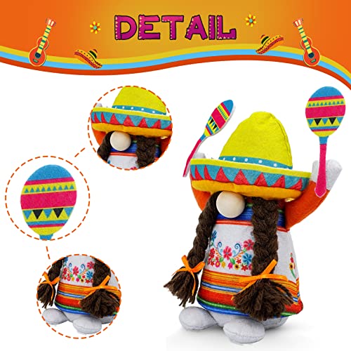 Lovinland Cinco de Mayo Decorations - Cinco de Mayo Plush Gnomes for Home - Mexican Theme Party Decorations Supplies - Taco Tuesday Fiesta Ornaments Doll Table Centerpieces Decor - Carnival Festivals Figurine - Image 4