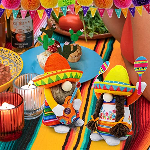 Lovinland Cinco de Mayo Decorations - Cinco de Mayo Plush Gnomes for Home - Mexican Theme Party Decorations Supplies - Taco Tuesday Fiesta Ornaments Doll Table Centerpieces Decor - Carnival Festivals Figurine - Image 5