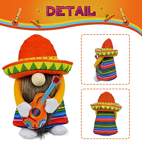 Lovinland Cinco de Mayo Decorations - Cinco de Mayo Plush Gnomes for Home - Mexican Theme Party Decorations Supplies - Taco Tuesday Fiesta Ornaments Doll Table Centerpieces Decor - Carnival Festivals Figurine - Image 3