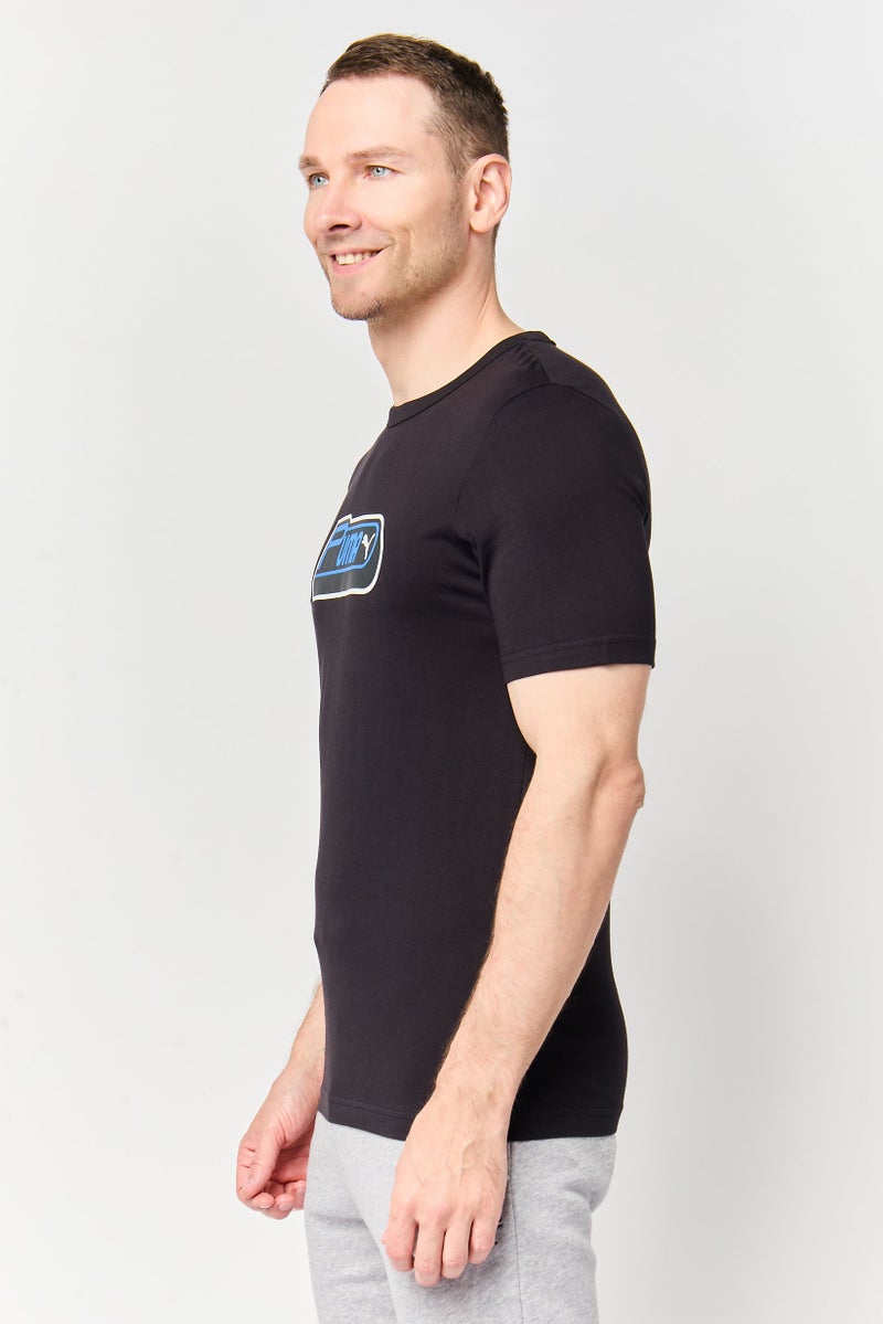 PUMA Men Sportswear Fit Short Sleeve Future Archive Outdoor T-Shirt, Black - Image 3