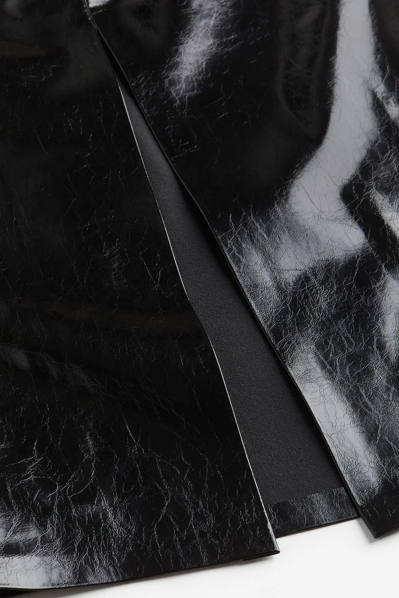 H&M Coated Pencil Skirt