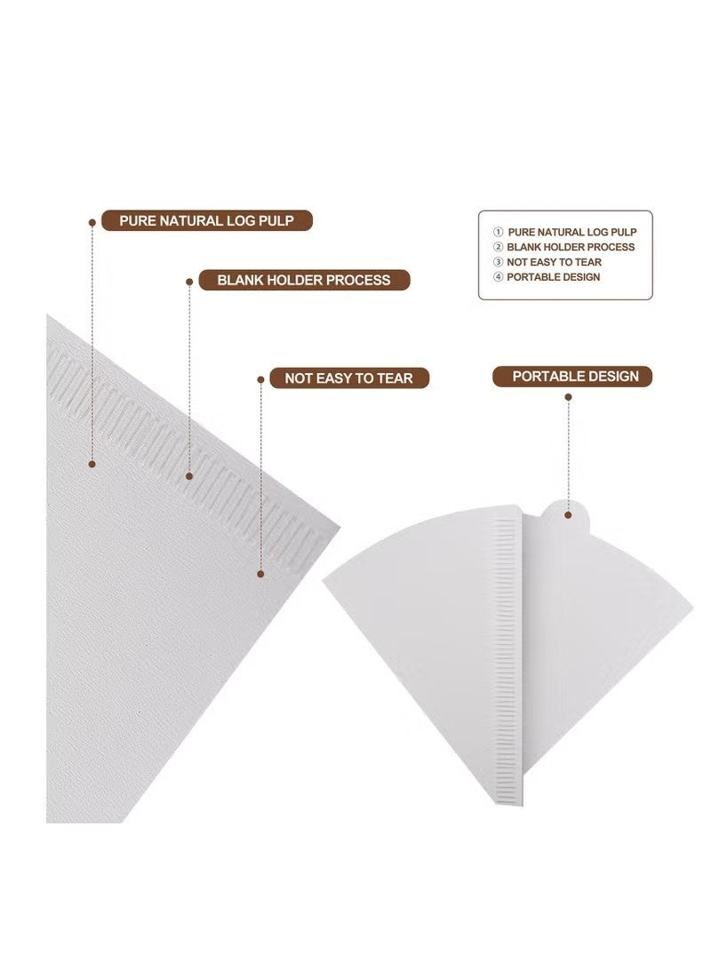 يمكن التخلص منها القهوة تصفية ورقة مخروط ، وتستخدم لقطارة اليد وآلات القهوة بالتنقيط.(أبيض) - Image 2