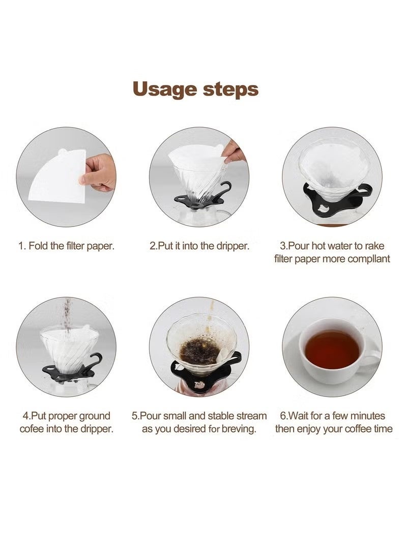 يمكن التخلص منها القهوة تصفية ورقة مخروط ، وتستخدم لقطارة اليد وآلات القهوة بالتنقيط.(أبيض) - Image 4