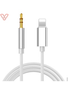 Velliw Lightning Aux Converter Audio Cable 1mt 3.5mm Aux for iPhone 7 8 x 11 12 13 Compatible Otg Music Vehicle 