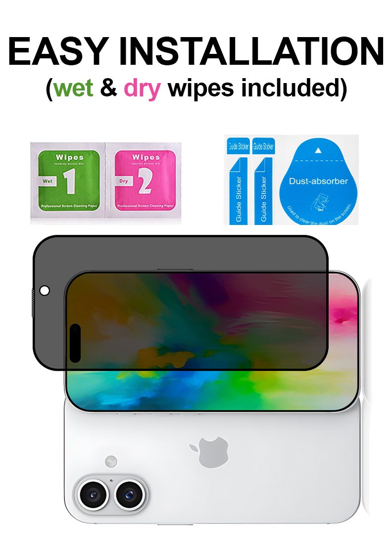 Theodor Tempered Glass Screen Protector With 9H hardness For APPLE IPHONE 16 Privacy 6.1  - Image 3