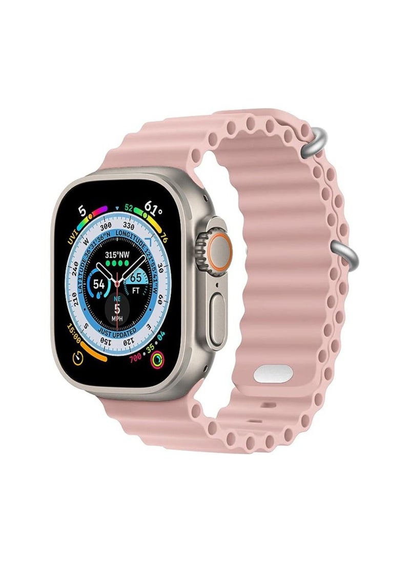 Generic - Band For Apple Watch Ultra 49mm 45mm 44mm 42mm Waterproof Soft Silicone Sport Wristbands Replacement Strap iWatch Ultra SE 8 7 6 5 4 3 2 1 - Image 1
