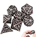 UBEUCK DND Dice Hollow DD Metal Dice Dungeons and Dragons Dice Set with Gift Box 7 PCs Steampunk Polyhedral Dice Games Set for RPGMTGPathfinderDragon Blood Spattered - Image 4